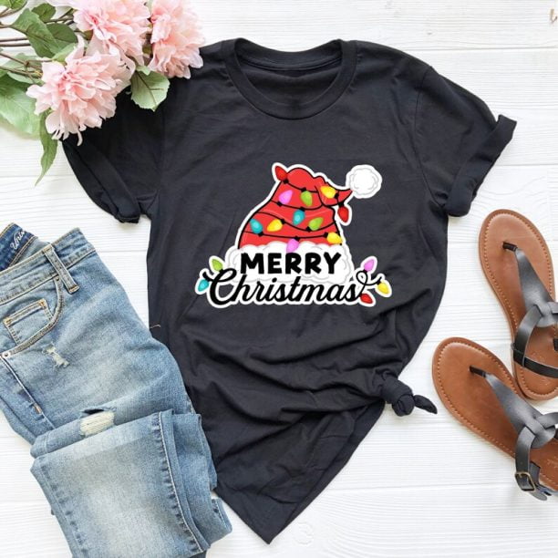 Santa Hat Christmas shirt