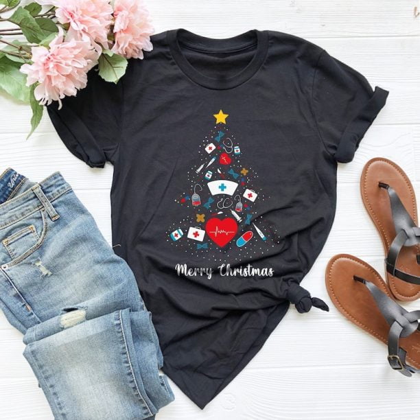 Nurse Christmas Tree Shirt