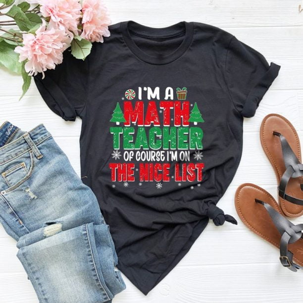 Math Teacher Christmas Shirt