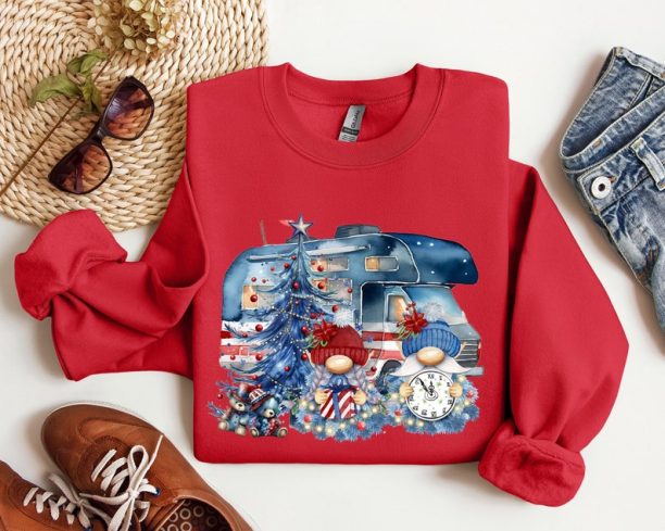 Christmas Gnome RV Camping Sweater