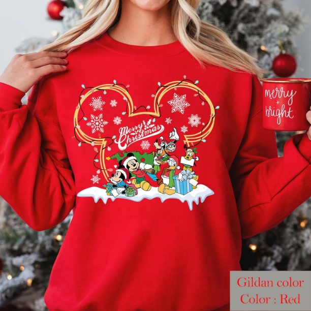 Merry Christmas Mickey and Friends Christmas Sweatshirts