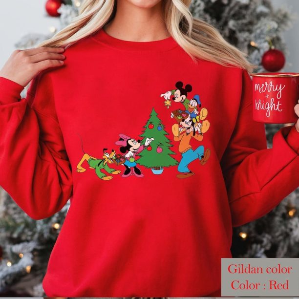 Mickey And Friends Dog Street Christmas Sweatshirt, Disney Christmas Shirt, Christmas Disney Sweatshirt