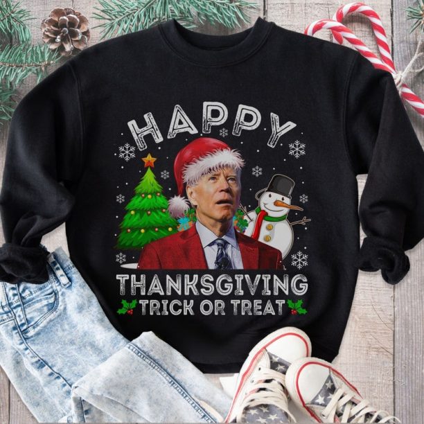 Funny Confused Joe Biden Ugly Christmas Sweater