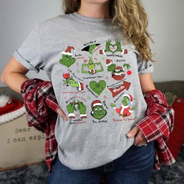 Christmas Grinch My Day Icons tshirt Christmas Shirt, Taylor Swift Midnights Shirt,Lyrics Lover Shirt, Christmas tshirt