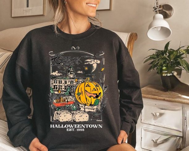 HalloweenTown 1998 Sweatshirt, Disney Halloween Sweatshirt, 2023 Halloween Party Sweatshirt, Halloween Town Fall Hoodie, Pumpkin Sweatshirts