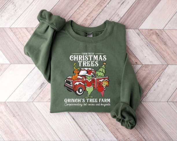 Grinch Christmas Sweatshirt, Grinch's Tree Farm