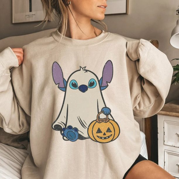 Stitch Ghost Halloween Sweatshirt, Retro Stitch Pumpkin Halloween Tee, Mickey's Not So Scary Halloween Party 2023 Tee, Disney Trip Shirt