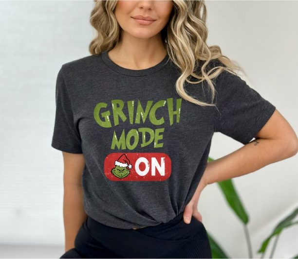 Christmas Grinch Mode Shirt, Grinch Christmas Shirt, Christmas Shirt, Grinchmas Shirt, Christmas Vibes, Gift for All, Grinch Mode Shirt