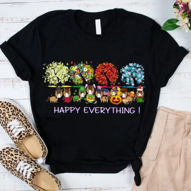 Horse Happy Everything Shirt, Valentine Easter Independence Halloween Thanksgiving Christmas Horse Shirt, Horse Lover Shirt, Horse Gift