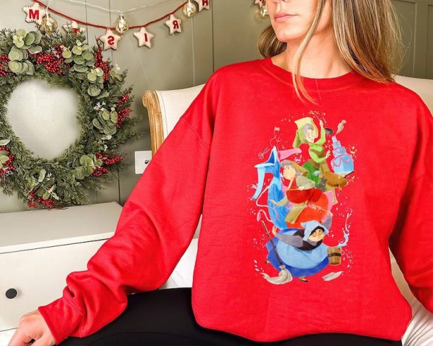 Disney Sleeping Beauty Good Fairies Flora Fauna Merryweather Sweatshirt