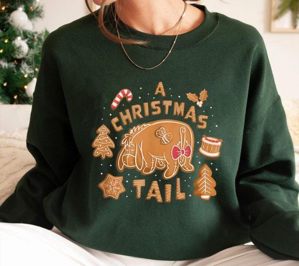 Eeyore Gingerbread A Christmas Tail Sweatshirt, Winnie The Pooh Sweatshirt