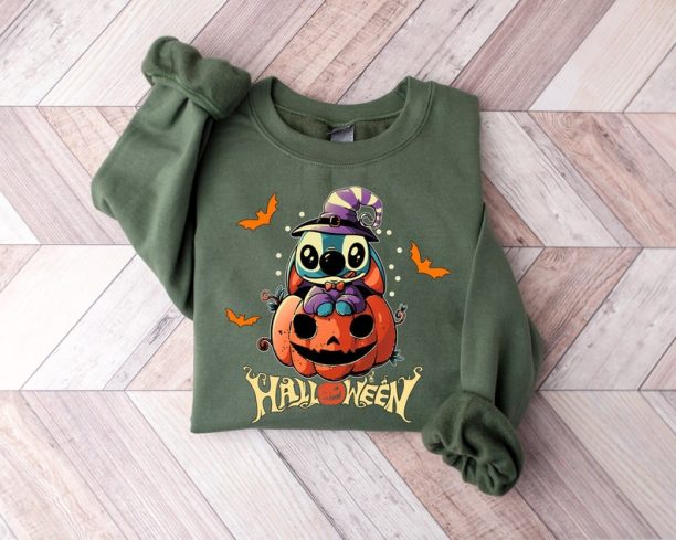 Stitch Horror Halloween T-Shirt, Stitch Halloween, Disney Halloween Pumpkin Shirt, Disney Trick or Treat, Disney Halloween Gifts, Stitch Tee