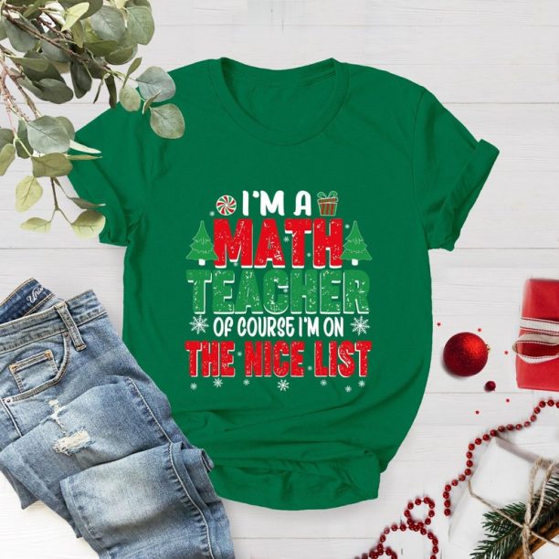 Math Teacher Christmas Shirt