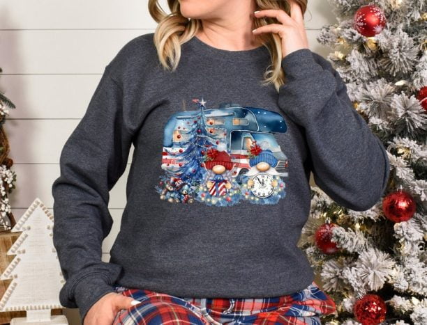 Christmas Gnome RV Camping Sweater