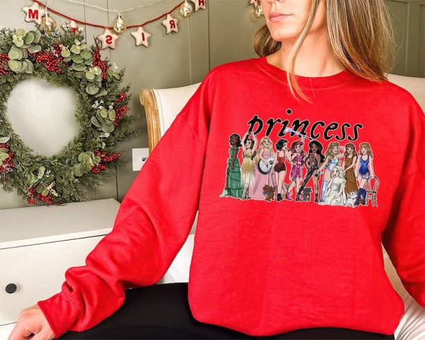 Disney Princess Eras Sweatshirt, Princess Swiftie Sweatshirt