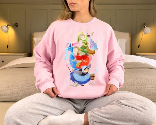 Disney Sleeping Beauty Good Fairies Flora Fauna Merryweather Sweatshirt