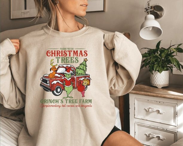 Grinch Christmas Sweatshirt, Grinch's Tree Farm