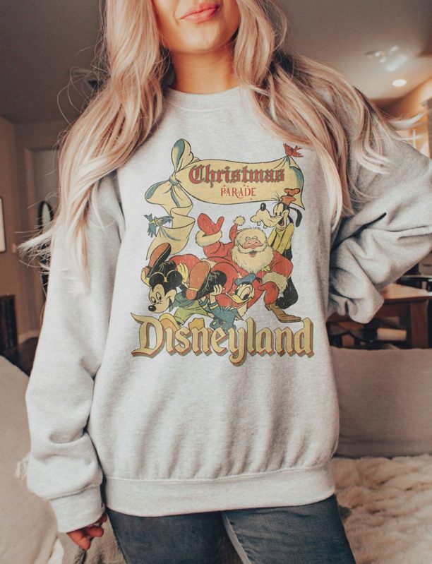 Disneyland Christmas, Retro Mickey And Friends Disneyland Christmas Sweatshirt