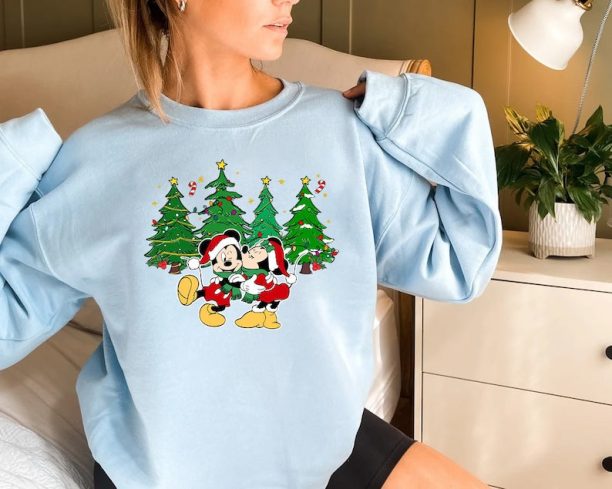 Mickey and Minnie Sweatshirt, Walt Disney World Christmas Sweatshirt, Disneyworld Christmas Shirt, Disneyland Christmas Sweatshirt