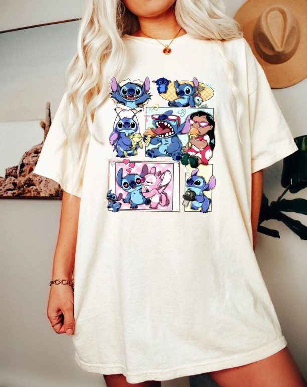 Lilo And Stitch Shirt,Cute Disney Shirt,Disneyland Trip Shirt,Disney T-Shirt,Disney Mouse Trip Shirt,Vintage Stitch Graphic Tee,Disney World