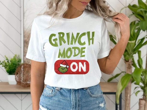 Christmas Grinch Mode Shirt, Grinch Christmas Shirt, Christmas Shirt, Grinchmas Shirt, Christmas Vibes, Gift for All, Grinch Mode Shirt