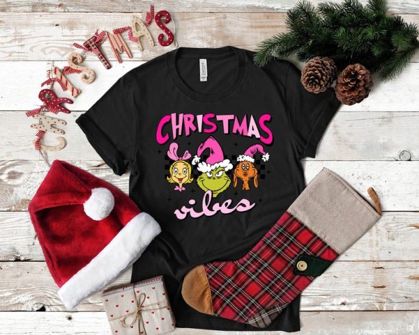 Retro Grinc Christmas Shirt, Retro Pink Grinchmas Shirt