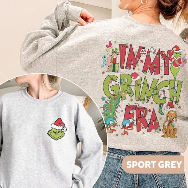 In My Grinch Era Sweatshirt, Grinch Christmas Sweatshirt, Grinchmas Shirts, Christmas Movie Sweatshirt, Christmas Gift, Christmas Sweatshirt