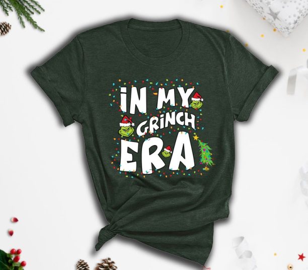 In My Grinch Era tshirt | Festive Christmas Apparel