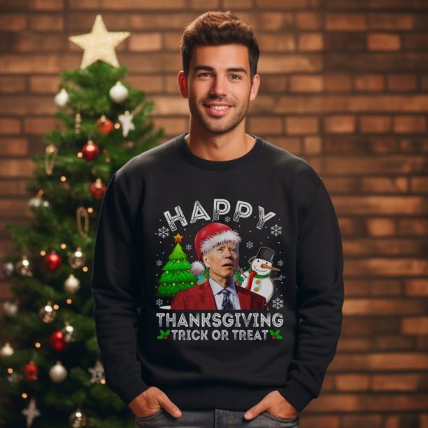 Funny Confused Joe Biden Ugly Christmas Sweater