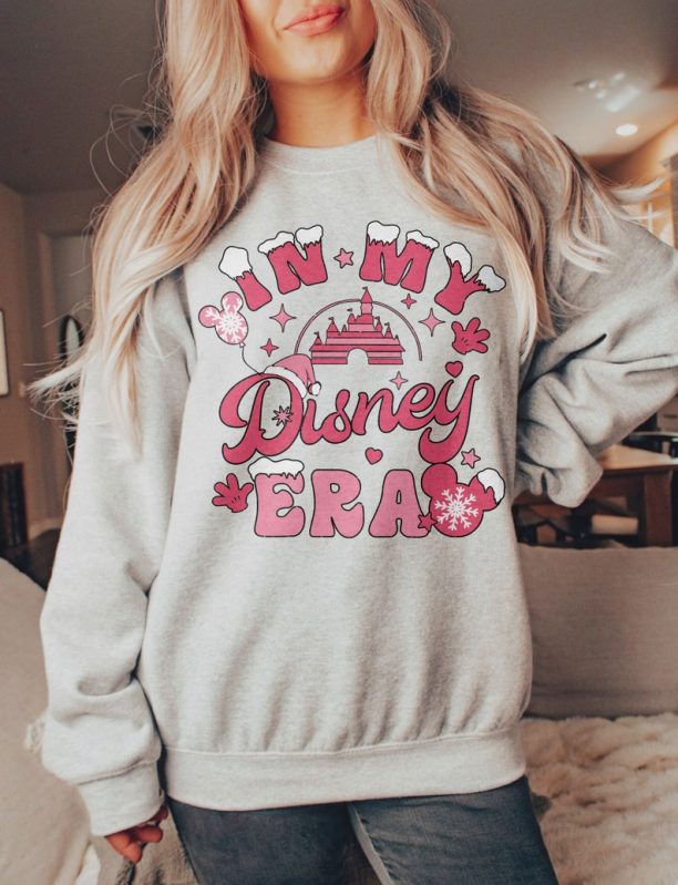 In My Disney Era Christmas Light Pink Sweatshirt