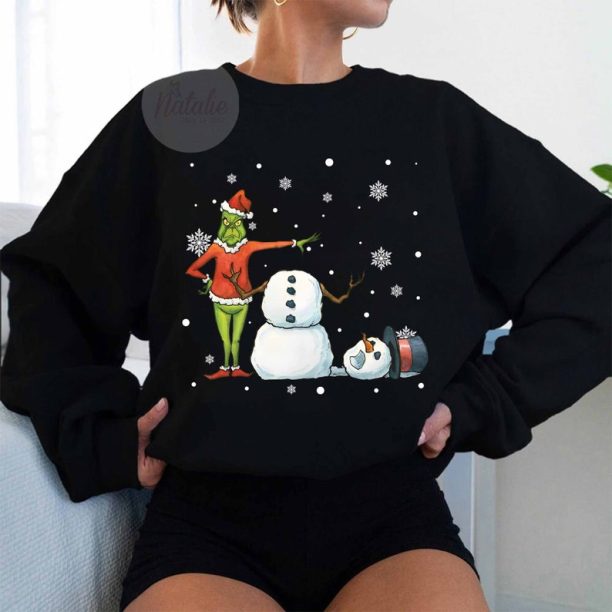 Funny Grinch Santa Christmas Comfort Colors Sweatshirt, The Grinch Movie T-shirt, Christmas Sweatshirt, Gift for women, Christmas Gift