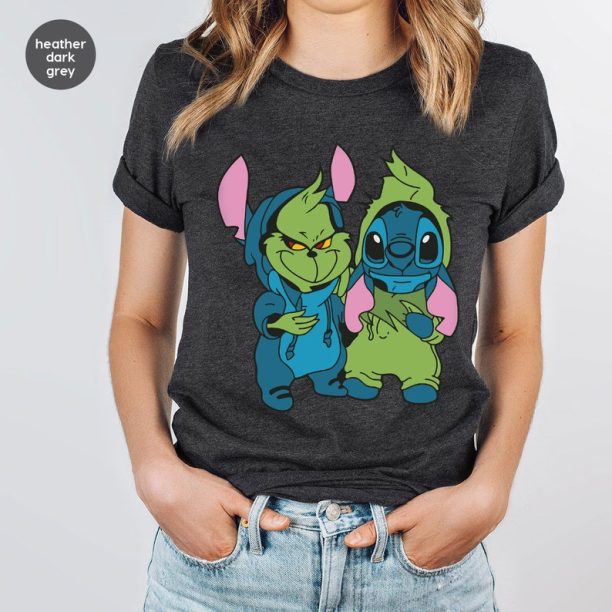 Grinch and Stitch Christmas Shirt