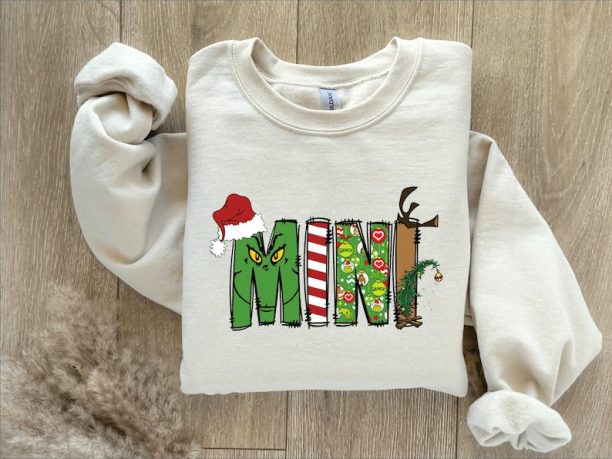 Grinch Christmas Sweatshirt, Mini Grinch Sweatshirt