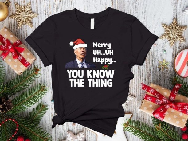 Santa Joe Biden Christmas Shirt, Funny Biden Shirt, Merry Confused Sleepy Joe Biden Christmas T-shirt, Humorous Saying Christmas Gift Shirt