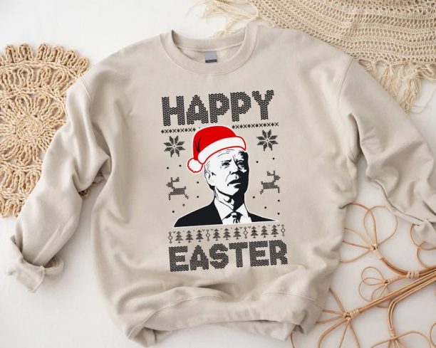 Happy Easter Joe Biden Sweatshirt, Funny Confused Joe Biden