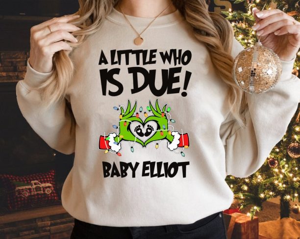 Grinchmas Pregnancy Announcement Shirt, Christmas Maternity Sweater