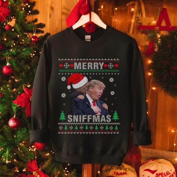 Funny Joe Biden Sniffing Trump Ugly Christmas Sweater