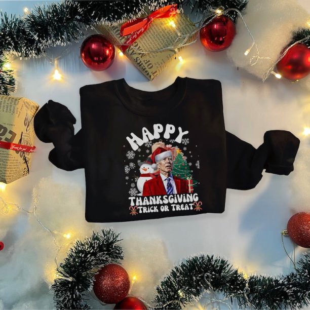 Happy Thanksgiving Trick or Treat, Joe Biden Santa Christmas Sweater