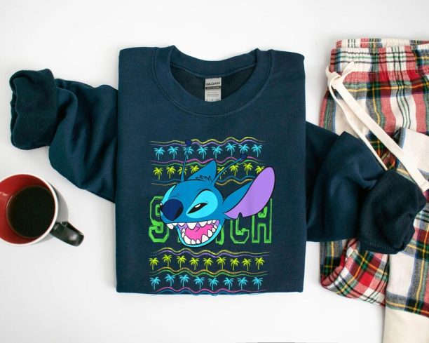 Christmas Ugly Sweater Palm Tree Stitch Sweatshirt