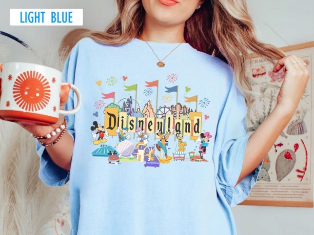 Disneyland Resort Happiest Place on Earth Vintage Shirt, Magic Kingdom Holiday WDW Unisex T-shirt Family Birthday Gift Adult Kid Toddler Tee