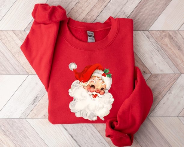 Retro Cheerful Santa Sweatshirt