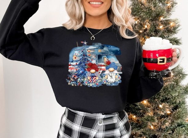 Christmas Gnome RV Camping Sweater