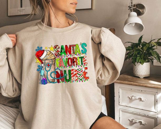 Santas Favorite Nurse sweatshirt