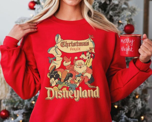 Disneyland Christmas, Retro Mickey And Friends Disneyland Christmas Sweatshirt