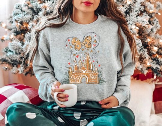 Disney Gingerbread Castle Sweatshirt, Disney Christmas Family Shirts, Disney Christmas Shirt, Minnie Mickey Christmas Sweatshirt, Disney Gingerbread Sweatshirt