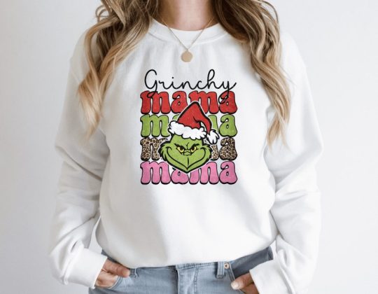 Grinch Christmas Sweatshirt, Grinchy Mama Sweatshirt