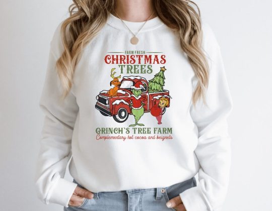 Grinch Christmas Sweatshirt, Grinch's Tree Farm