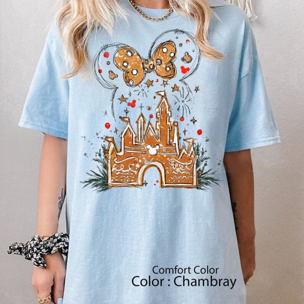 Disney Gingerbread Castle Shirt, Christmas Castle Shirt,Disney Christmas Shirt, Sweatshirt