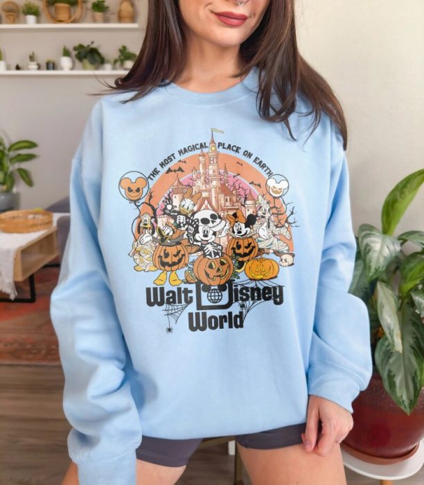 Disney Mickey The Haunted Mansion Halloween Sweatshirt, Disneyland The Haunted Mansion Shirt, Hitchhiking Ghosts, Disney Halloween Tee