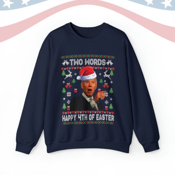 Joe Biden Ugly Christmas Sweater, Santa Joe Sweatshirt